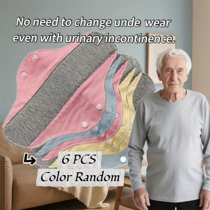 6pcs Graphene Washable Incontinence Pads – Leak-Proof & Waterproof