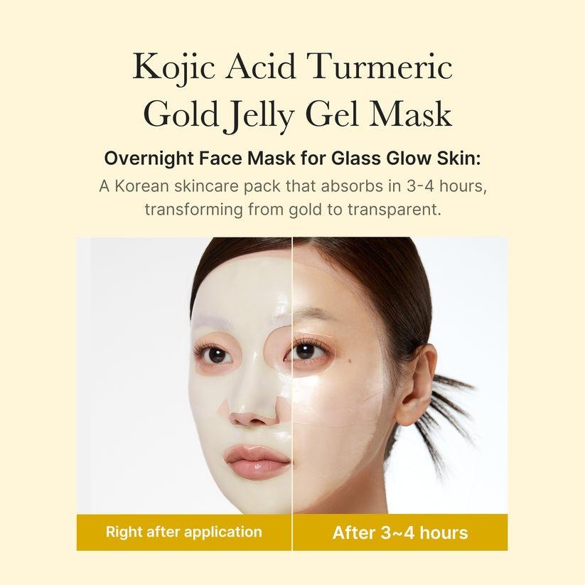 Gold & Pink Jelly Gel Mask Duo – PDRN Collagen + Kojic Acid Turmeric
