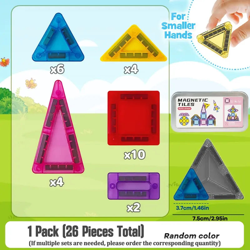Mini Magnetic Tile Building Blocks