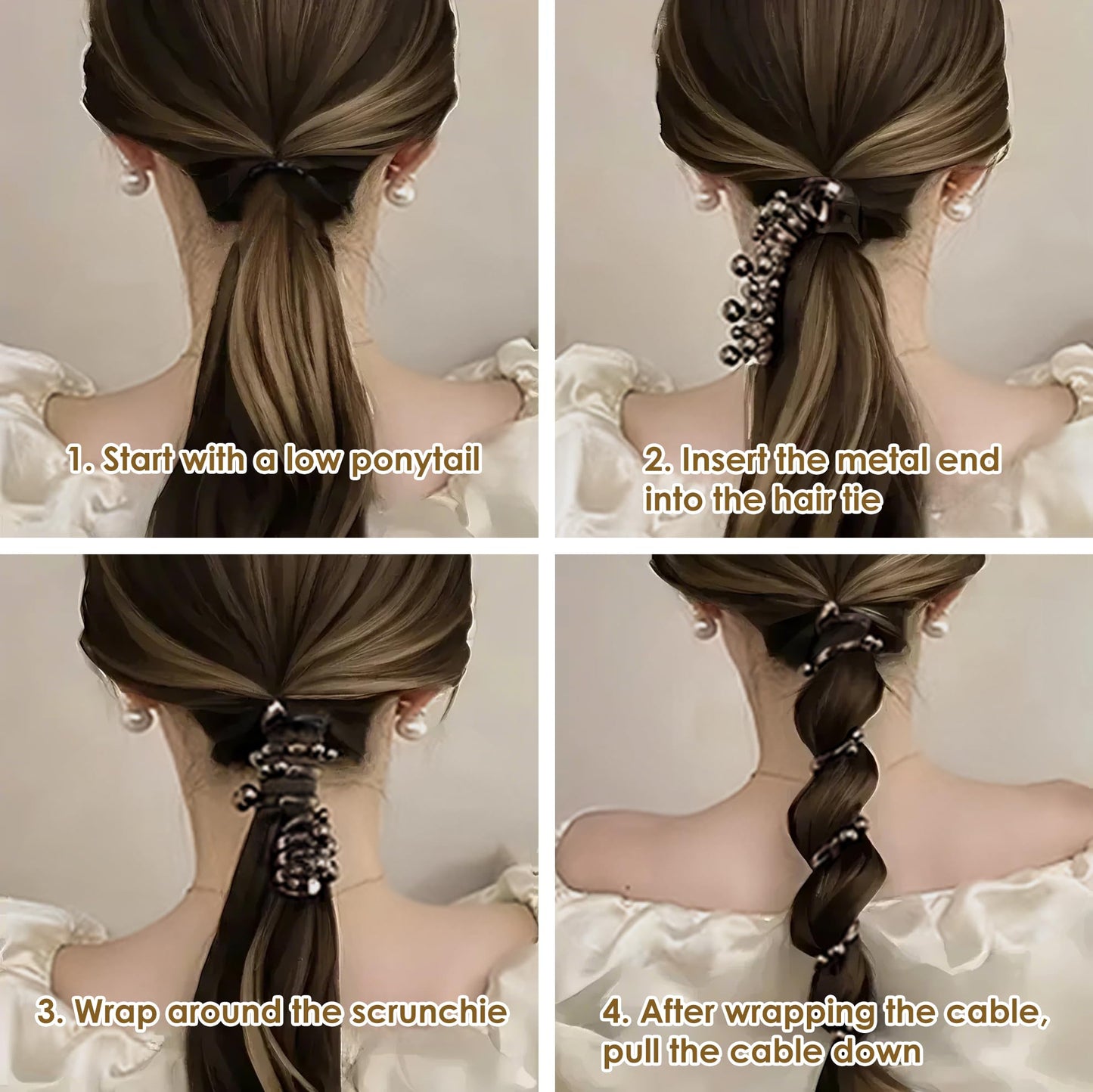 No Damage Soft Elastic Spiral Hair Ties