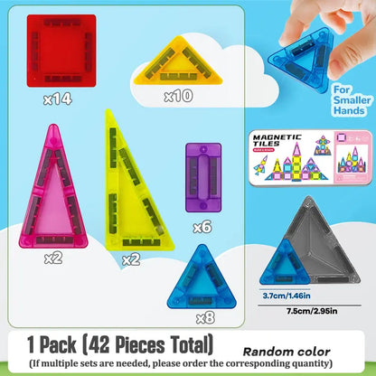 Mini Magnetic Tile Building Blocks