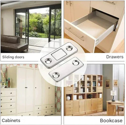 InvisiLock™ | Ultra-Thin Invisible Cabinet Door Magnets (4-Piece Set)