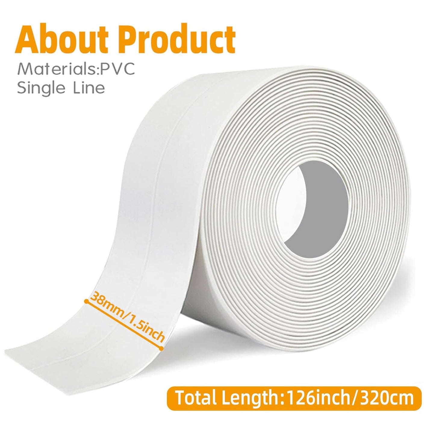 PE Self-Adhesive Caulk Strip Tape - Kitchen Bathroom Sealing