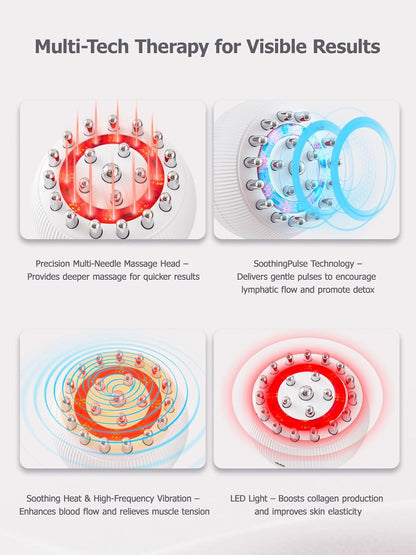 Heated Lymphatic Massager（Free Body Oil Included）