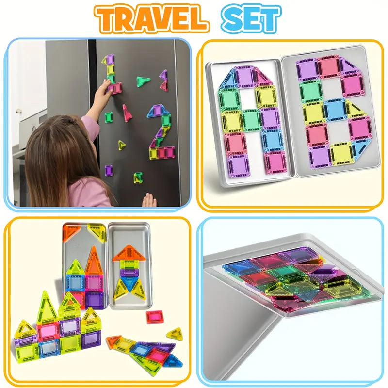 Mini Magnetic Tile Building Blocks