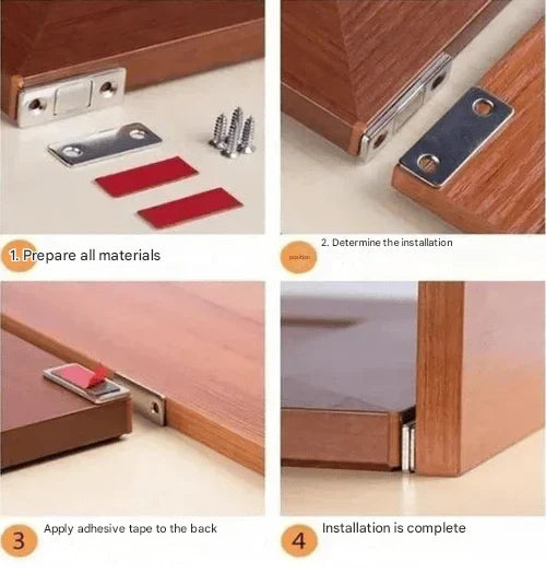 InvisiLock™ | Ultra-Thin Invisible Cabinet Door Magnets (4-Piece Set)